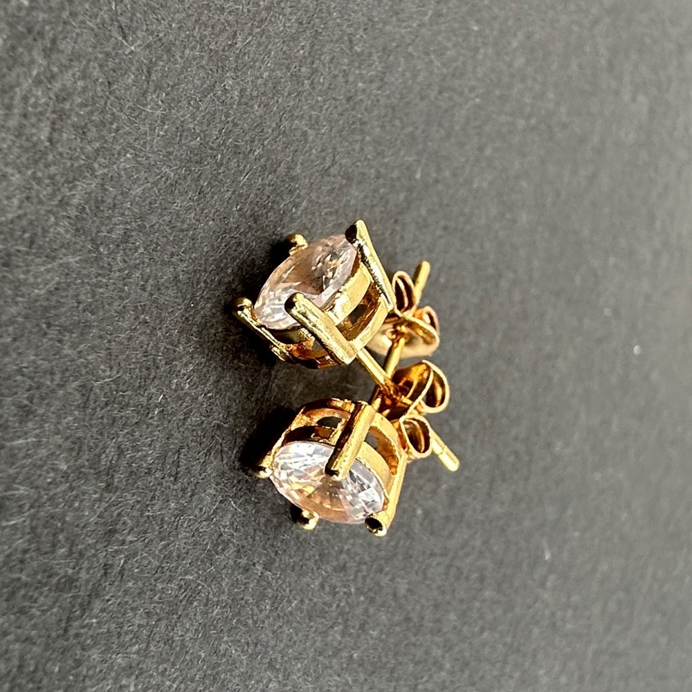 14 KT Gold filled 6 mm CZ Stud Earrings